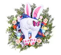 Couronne de Pâques lapin rotin