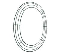 Couronne de Pâques Ovale en Fer Vert, Cadre DIY Décoratif | Base Robuste pour Ornements, Forme Œuf, Support Floral, pour Porte D'entrée et Fêtes Saisonnières