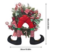 Couronne de porte de Noël Voleur de Noël Guirlande de Noël Accroche-porte de Noël pour fenêtre ou porte d'entrée Décoration