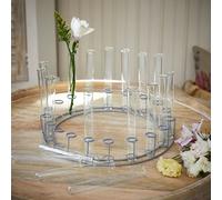 Couronne de vases Romévine argenté vieilli/transparent H/Ø env. 15.5/28.5 cm