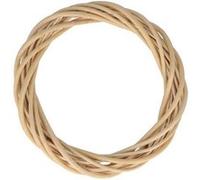 Couronne décorative en osier 20 cm Beige G
