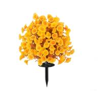 Couronne d'eucalyptus artificielle Morning Glory pour jardin, décoration d'intérieur, extérieur, terrasse, salon à suspendre au mur avec pétales en soie réalistes et base en plastique (jaune)