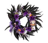 Couronne d'Halloween | Décorations de Noël pour l'entrée de porche et fenêtre en plein air, fête murale intérieure, couronne de décoration d'Halloween effrayante pour porte d'entrée