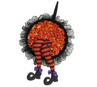 Couronne d'halloween Fausses Jambes Sorcière Récolte Automne Décor