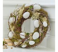 Couronne d'œufs Lune vert/blanc H/Ø env. 7.5/30 cm