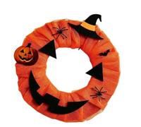 Couronne en légère pour décoration de Porte d ' Halloween avec Couches de Citrouille Douces pour Toile de de fête, décoration Murale d ' Automne, pièce d ' entrée, Couronne en décoration