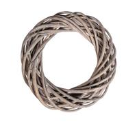 Couronne En Osier Balayé, Gris Argenté, Ø 25cm X 6cm