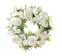 Couronne Fleur Couronne De Pivoine Artificielle en Soie, 1 Pièce, Fausse Fleur, Bractée Thé, Rotin(Color 02)