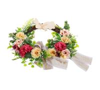 Couronne Lapin Fleur Artificielle en Plastique pour Fête et Photos | Décoration de Pâques, Usage Intérieur et Extérieur, Prop Porte Suspendue, Style Unique pour DIY