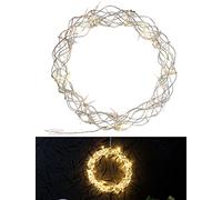 Lunartec Couronne lumineuse décorative 30 cm avec 90 LED blanc chaud