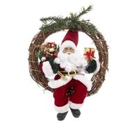 Couronne Père Noël velours 30 cm