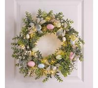 Couronne Pré-Éclairée Œufs de Pâques de 50 cm