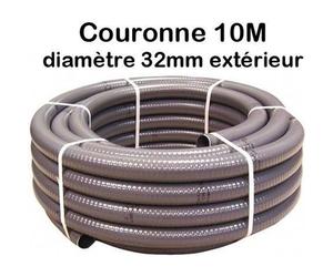 Couronne Rouleau 10m Tuyau Piscine PVC Pression Souple Semi-Rigide à coller diamètre Ø 32mm extérieur 3,2cm 32 mm
