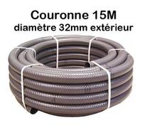 Couronne Rouleau 15m Tuyau Piscine PVC Pression Souple Semi-Rigide à coller diamètre Ø 32mm extérieur 3,2cm 32 mm