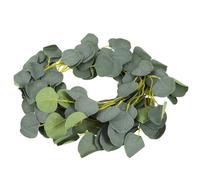 Couronne Verte Eucalyptus Imitation Décoration Intérieure Style Rural | Plastique Résistant, sans Taille ni Arrosage, Forme Naturelle, Usage Banquet et Ambiance Fraîche