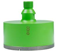 Couronnes de forage à eau diamantées, R½", Ø 102 mm, longueur utile 40 mm