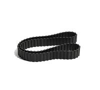 Courroie de distribution double dents en caoutchouc noir 250DL 270DL 280DL 300DL, largeurs de 12,7 mm à 38 mm, courroie transporteuse dentée pour systèmes AR et poulie (taille : 258DL, largeur: 25 mm)