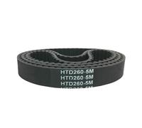 Courroie de synchronisation HTD 5M, 255/260/265/270mm, longueur 10/15/20/25mm, largeur 5mm, poulie à pas, dents 51 52 53 54, courroie synchrone(260mm,5PCS_10MM)