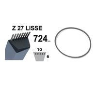 COURROIE TONDEUSE HONDA CASTELGARDEN Z27 TRAPEZOÏDALE 10MM x 724MM ALPINA GGP TRANSMISSION