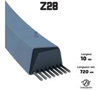Courroie tondeuse Z28 Trapézoïdale - 10 mm x 720 mm