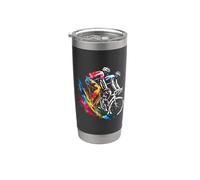 Course cycliste Grafitti Course cycliste Gobelet isotherme en acier inoxydable double paroi