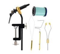 Courtieyeardceastea Lot de 5 outils de nouage à mouches avec étau, porte-bobine et finisseur de nœuds, vert