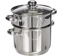 Couscouspan Stoompan - Marmite de cuisson vapeur - Cuisine saine - Fonctionnalité 3 en 1 - 6 litres, 22 cm - Gris
