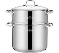SWISS HAUS - Couscoussier Zermatt Glacier Collection SH-VC26 - Tous Feux dont Induction - Acier Inoxydable 2-en-1 - Ø26cm 14L - Cuisine Saine Sans PFAS Poignées Froides