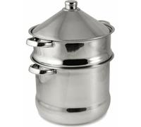 Couscoussier-tajine, en acier inoxydable, 14 litres, compatible avec tous les types de plaques de cuisson