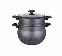 Couscoussière 28 cm – 12 litres - Cocotte vapeur haut de gamme avec revêtement en marbre,