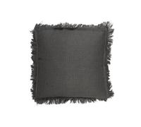 Coussin 40x40 cm déhoussable en coton style gaufré coloris gris anthracite - - ALTOBUY Gris G