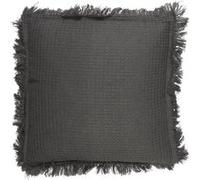 Coussin 40x40 cm déhoussable en coton style gaufré coloris gris anthracite - - ALTOBUY Gris G