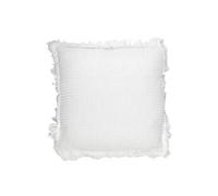 Coussin 40x40 cm déhoussable en coton style gaufré coloris ivoire - - ALTOBUY Blanc G
