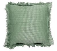 Coussin 40x40 cm déhoussable en coton style gaufré coloris vert sauge - - ALTOBUY Vert G