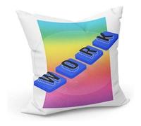 Coussin 40x40 cm Work Keys Nostalgia Vintage Style Retro Culture Blanc G
