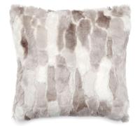 Coussin 45x45 cm LYNX fausse fourrure doublée velours Beige