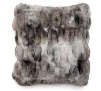 Coussin 45x45 cm ZIBELINE en fausse fourrure gris Angora