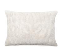 Coussin 55x75 cm ZIBELINE en fausse fourrure blanc Neige