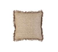 HOME DECO FACTORY - Tx8598 - Coussin Raphia Naturel dehoussable 40X40 cm Deco Decoration Textile D'Interieur Coussin