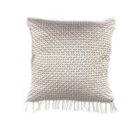 Coussin à franges Ethnical - L. 40 x l. 40 cm - Blanc