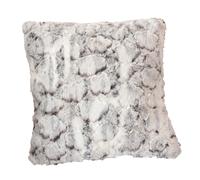 Coussin à poils doux LENVIK - 40 x 40 cm - Gris