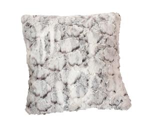 Coussin à poils doux LENVIK - 40 x 40 cm - Gris
