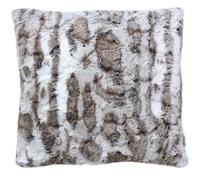 Coussin à poils doux LENVIK - 40 x 40 cm - Taupe