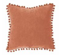Atmosphera - Coussin Pompons - Rose Terracotta - 40x40 cm