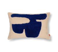 Coussin à Poser Rectangulaire Sable/Bleu Vif