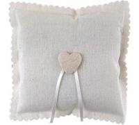 coussin alliances cŒur 15x15cm blanc - chalayer 000692100000001 Blanc G