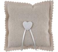 coussin alliances cŒur 15x15cm natuel - chalayer 000692100000026 Beige G