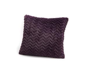 Coussin - AMADEUS - Chevron Prune - Déhoussable - Synthétique - Carré