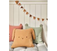 Coussin animal en gaze de coton personnalisable cannelle TU