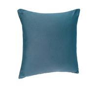 Coussin ""Anjali"" déhoussable en coton bleu canard 38x38cm - Atmosphera Créateur d'intérieur